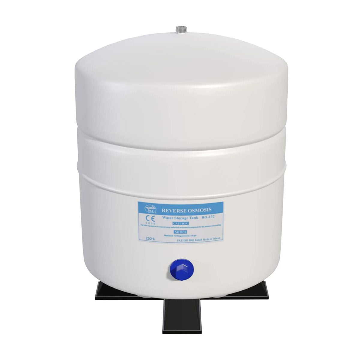 RO-132 white reverse osmosis storage tank, 4.4 gallon, 3.2 gallon actual volume, 11 x 15 inch