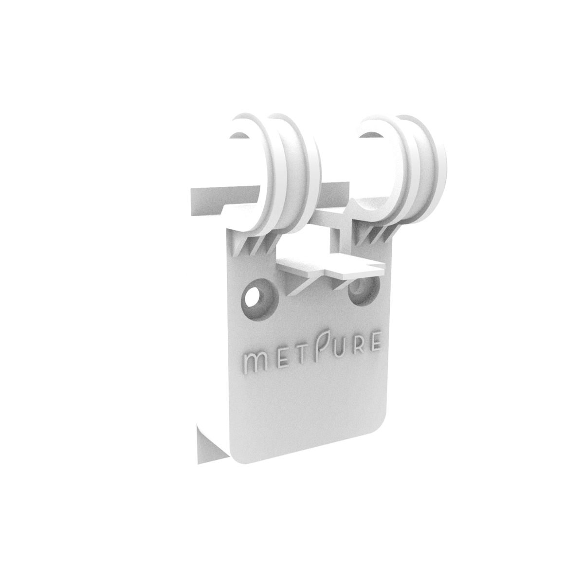 Metpure Versatile standard filter clip mount in white